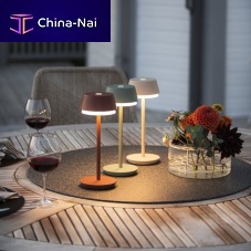 Table lamp LYON aluminumcontemporarywith rechargeable battery