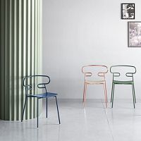 Contemporary chair GENOA MET 0047indoorwoodenpainted metal base