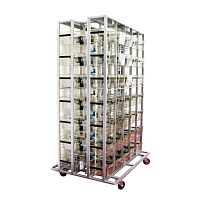 Modular animal research cage ColonyRackon casters