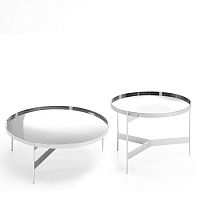 Contemporary coffee table ABACOlacquered woodmetalround