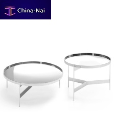 Contemporary coffee table ABACOlacquered woodmetalround