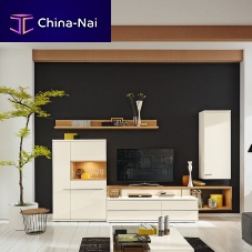 Contemporary TV wall unit ATERNOwood veneermodularwith storage