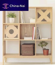 Free-standing bookcase GIOCCO contemporaryoakwalnut