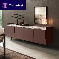 Contemporary sideboard VOGUElacquered metalsandstonelaminate
