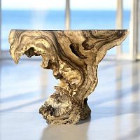 Organic design sideboard table ANTIBESsolid woodtropical woodsatin varnished wood