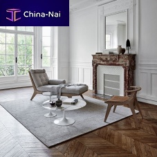 Contemporary chaise longue Klismos fabricleatheroak