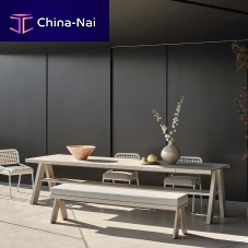 Contemporary table JOI OPEN AIRDuctal® UHP concreteiroko baserectangular