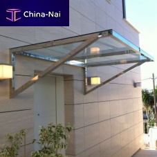 Entrance canopy stainless steelglassflat