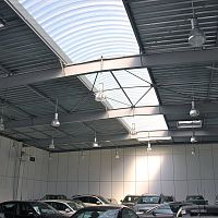 Plastic roofing CINTRALUX PRV LONGLIFEcorrugatedcurvedwith UV protection