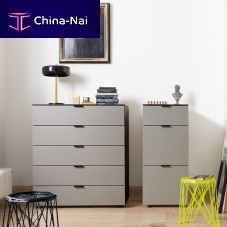 Contemporary chiffonier CUBE CHANGE lacquered woodby Werner Aisslingergray