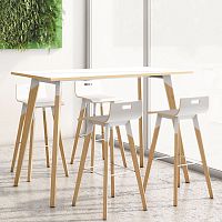 Contemporary high bar table EVASIONbeechbeech baserectangular