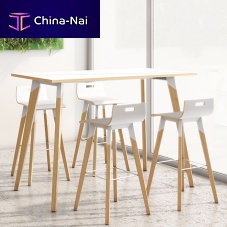 Contemporary high bar table EVASIONbeechbeech baserectangular