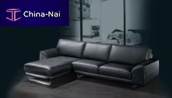 Modular sofa ATLANTIScontemporaryleatherblack