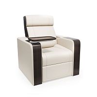 Fabric cinema seating TUSCANYleatherwoodenfor theaters