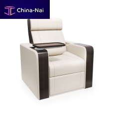 Fabric cinema seating TUSCANYleatherwoodenfor theaters