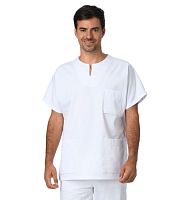 Unisex scrub top AUCHwhitebluegreen