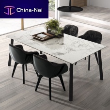 Contemporary table MERLOT ceramicmetal baserectangular