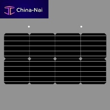 PV roof tile SI-ESF-M-BIPV-TL-M156-8Hflatglassred