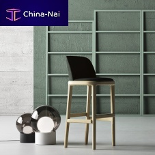 Contemporary bar chair DAMBLindoorfabricoak base