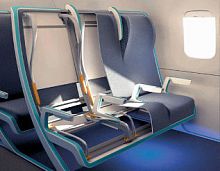 Aircraft cabin seat cover artificial leather