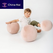 Child's pouf contemporaryfabricround