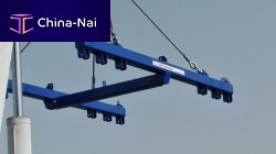 Boat hoist spreader beam bialncino 30 ton allargabile