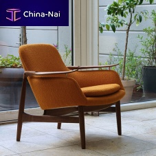 Contemporary armchair FJ 53fabricwoodenupholstered