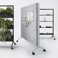 Mobile partition ALINE WORK / J11aluminumcommercialfor offices