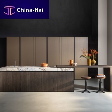 Contemporary kitchen SEIwood veneerlacquered woodmarble