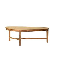 Contemporary coffee table Exeterteakwooden baseoval