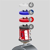 Single-point lubricator GREASEMAX® INDIVIDUALfor bearingschainlinear guide