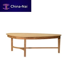 Contemporary coffee table Exeterteakwooden baseoval