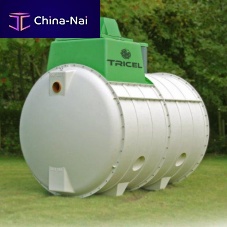 Sludge domestic wastewater treatment plant NOVOglass fiber-reinforced plasticwith filter