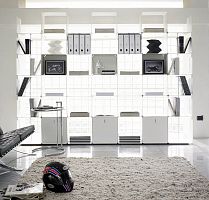 Free-standing bookcase CWAVEmodularwallcontemporary