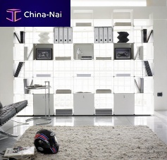Free-standing bookcase CWAVEmodularwallcontemporary