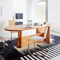 Contemporary table LOTsolid woodwalnutoak