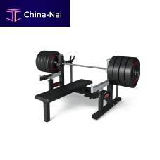 Flat weight training bench 1PWL103with barbell rack