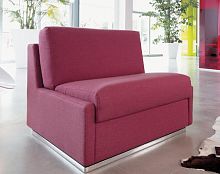 Contemporary fireside chair LOGICfabricbedpink