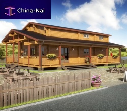 Prefab building COLONIALsolid woodfor sports facilityfor restaurant