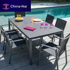 Contemporary table PHENOLIC RESINlaminatesteel baserectangular