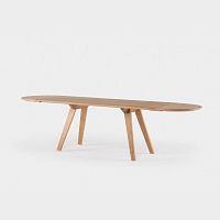 Contemporary table TOGETHERashAmerican walnutwhite oak