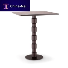 Contemporary high bar table BERLINO 080 H110beechlaminatemetal base