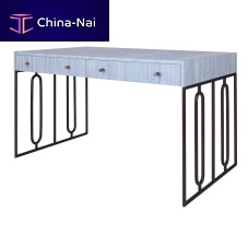 Art Deco desk 7886-T54fabricstraightblue