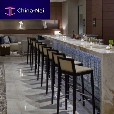 Contemporary bar chair CARLOTTAindoorfabricwooden base