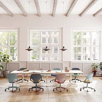 Contemporary chair ZEPHindoorfabricmetal base