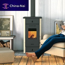 Wood heating stove ELITA 37 kWcontemporaryglass