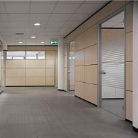 Fixed partition SOLID woodenglazedcommercial