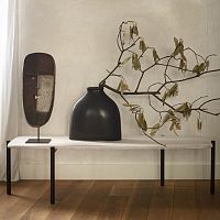 Contemporary coffee table BLADEMDFmarblesteel base