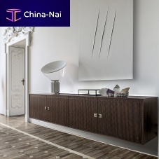Wall-mounted sideboard Oriental Upcontemporarywoodenwith swing doors