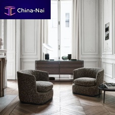 Contemporary armchair Apollofabricleathersteel